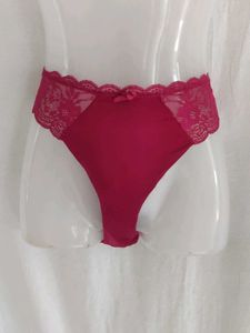 Women's Lace Trim Thong Panty