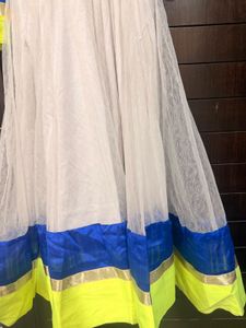 Women's Bright Neon &amp; White Kurta Set