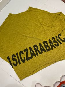 Women's Mustard Yellow "ZARABASIC" Tunic Top