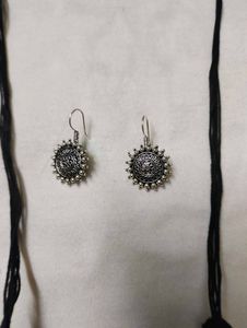 Boho Silver-Tone Leaf Necklace &amp; Earring Set | Han