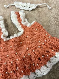 Crochet pearl dress 💕
