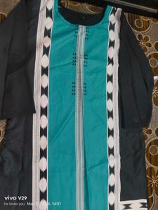 Stylish Teal & Black Kurta