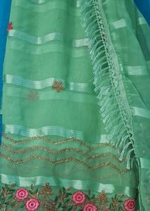 Chiffon New Embroidery work Saree