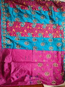 Beautiful embroidery saree with blouse