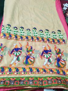 Designer Saree with Embroidered Blouse