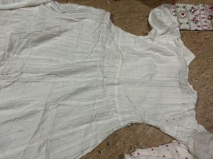 White Embroidered chikankari Anarkali