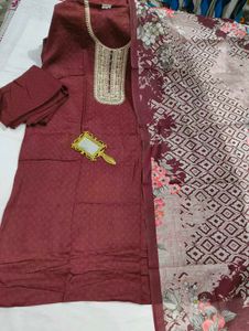 Maroon Embroidered Salwar Kameez Set