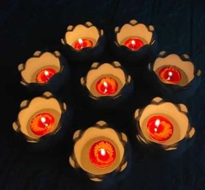 Lotus Shaped Candle Holders Set of 3
