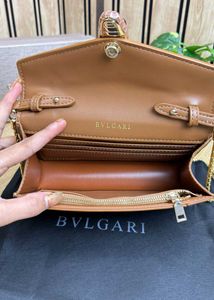 Bvlgari Brown Leather Shoulder Bag