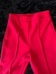Red Shein Flared Leggings