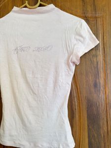 Cute baby Pink Graphic Rinestone T-Shirt