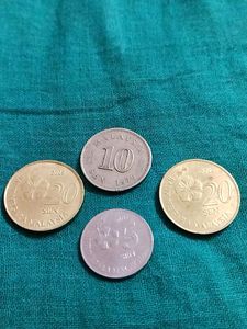 Malaysia 20 Sen , 10, 5 Coins