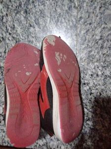 Comfortable Red and Black Sports Shoes