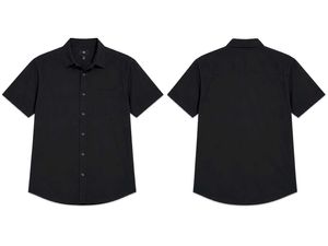 H&amp;M Classic Black Short Sleeve Button-Up Shirt