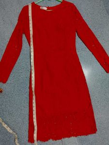 Elegant Red Lace Dress
