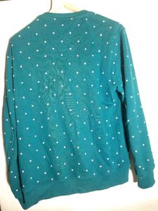 Teal Patterned Sweatshirt