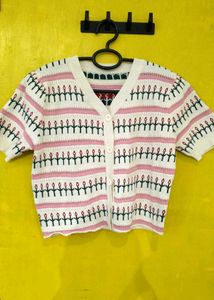 ✨ K-Fashion Thrift: Tulip Knit Crop Cardigan ✨