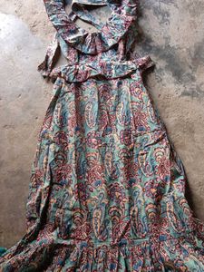 Boho Paisley Print Maxi Dress