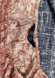 Chic Pink Floral Print Tunic Top