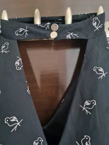 Chic Black Printed Sleeveless Dress