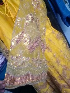 Yellow Ethnic garara Firock With Dupatta