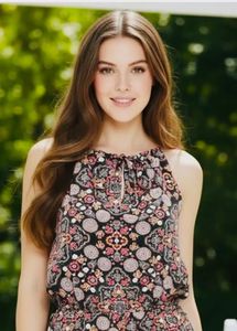Floral Print Halter Neck Romper