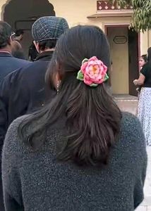 Cute Pink Flower Hair Clip