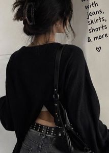 y2k Studded Black Belt