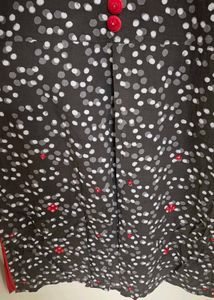 Polka Dot Kurti With Front Slit