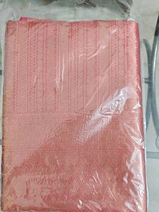 pink zari work saree
