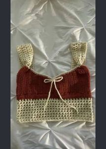 Crocheted milkmaid Crop Top