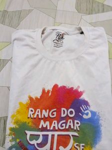 White Holi Graphic T-Shirt