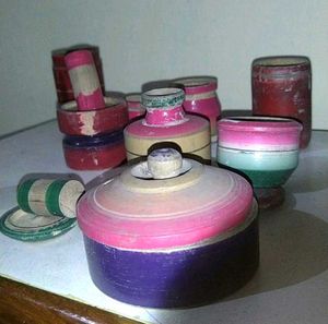 Vintage Wooden Spinning Tops