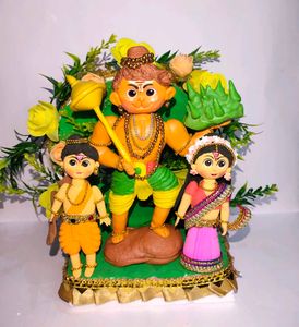 Handcrafted Hanuman Clay Figurine