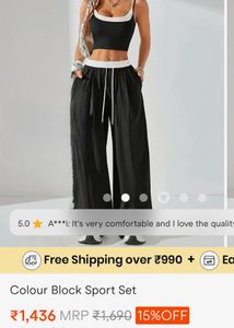 Trendy Wide-Leg Black Pants