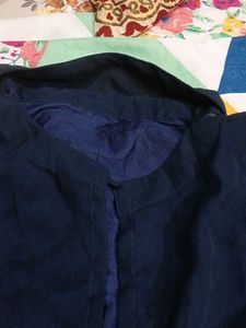 Embroidered Navy Blue kurta