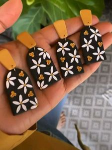 Handmade Floral Arch Earrings