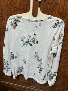 Boho Floral Print Tunic Top