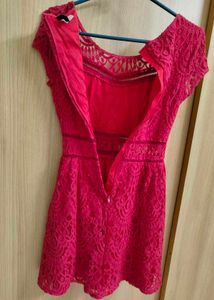 🌹 Stunning H&amp;M Red Lace Party Dress