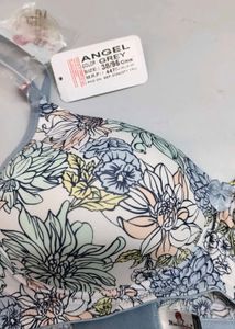 Women's Cotton Blend Printed Non-Padded Everyday B