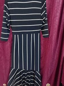 Chic Striped Midi Dress