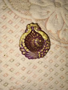 Decorative Peacock Diya Set