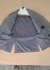 Italy hand made Men's Grey Blazer