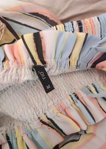 Boho Striped Off-Shoulder Midi Dress