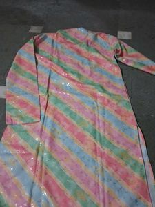 Colorful Striped Kurta Set