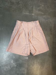 Light Pink Pleated Shorts