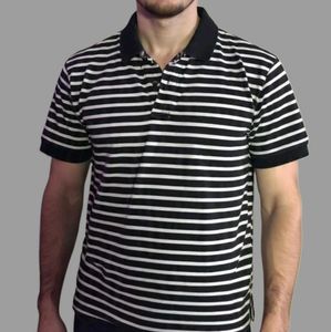 Classic Unisex Striped Polo Shirt