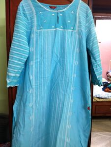 W SKY BLUE KURTA