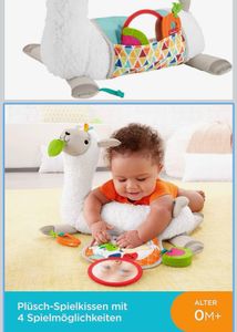 Fisher-Price Grow-with-Me Tummy Time Llama Plush