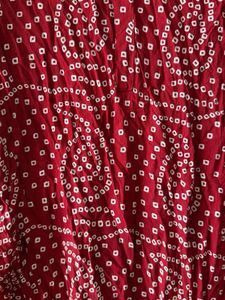 Red Bandhani Print Kurta